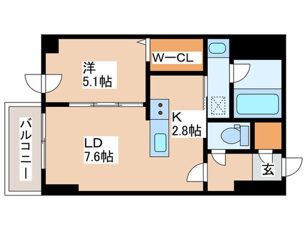 S-RESIDENCE近代美術館前の物件間取画像